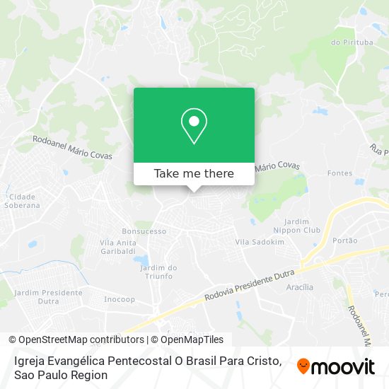 Igreja Evangélica Pentecostal O Brasil Para Cristo map