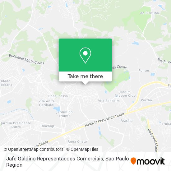 Jafe Galdino Representacoes Comerciais map