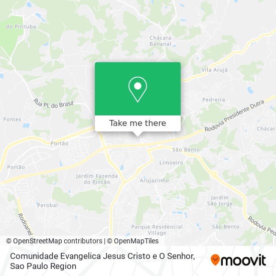 Mapa Comunidade Evangelica Jesus Cristo e O Senhor