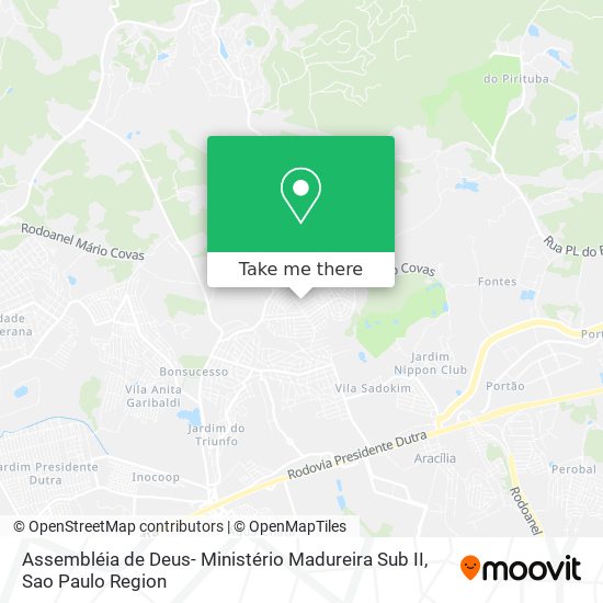 Assembléia de Deus- Ministério Madureira Sub II map