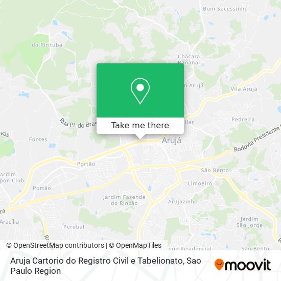 Aruja Cartorio do Registro Civil e Tabelionato map