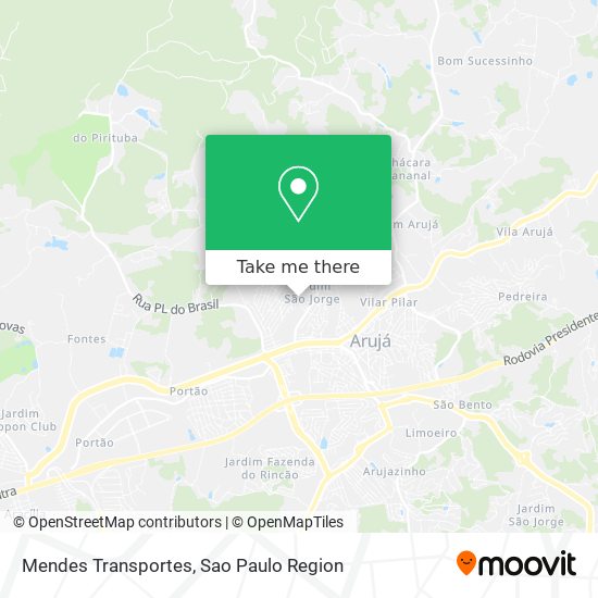 Mapa Mendes Transportes