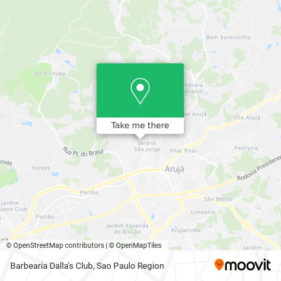 Barbearia Dalla's Club map