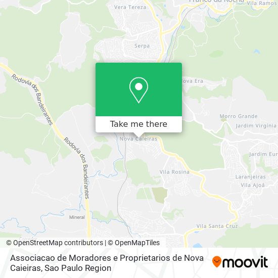 Mapa Associacao de Moradores e Proprietarios de Nova Caieiras
