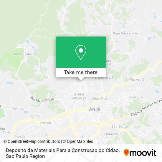 Deposito de Materiais Para a Construcao do Cidao map