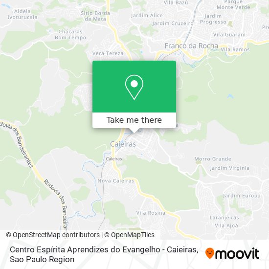 Centro Espírita Aprendizes do Evangelho - Caieiras map
