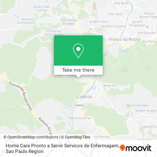 Mapa Home Care Pronto a Servir Servicos de Enfermagem