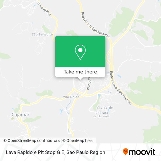 Mapa Lava Rápido e Pit Stop G.E