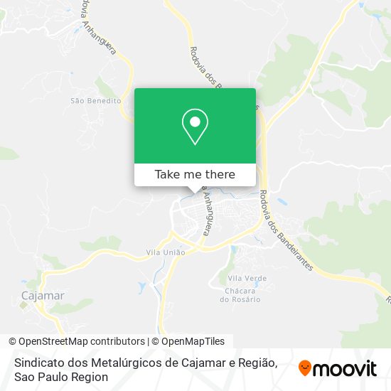 Sindicato dos Metalúrgicos de Cajamar e Região map