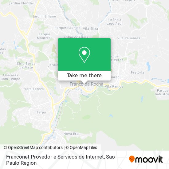 Mapa Franconet Provedor e Servicos de Internet