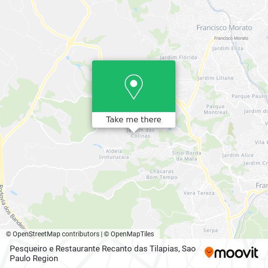 Pesqueiro e Restaurante Recanto das Tilapias map