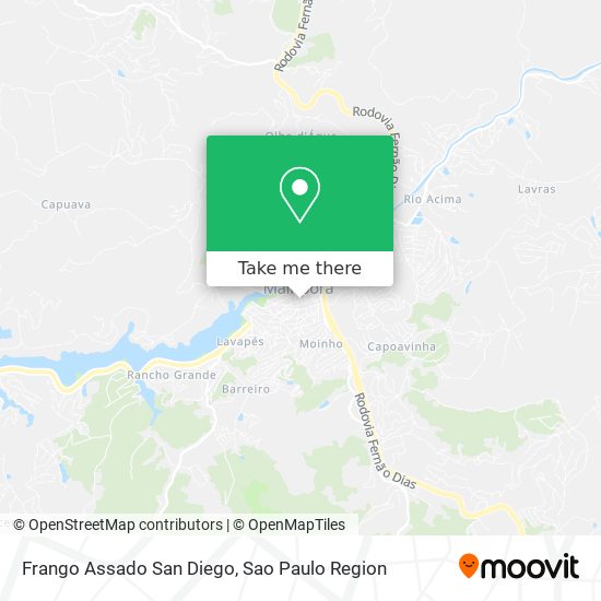 Mapa Frango Assado San Diego