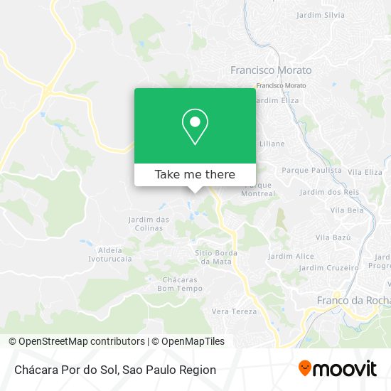 Chácara Por do Sol map