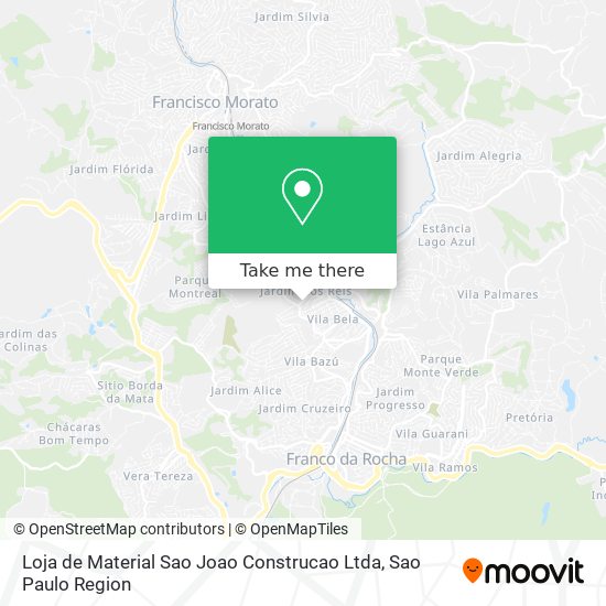 Mapa Loja de Material Sao Joao Construcao Ltda