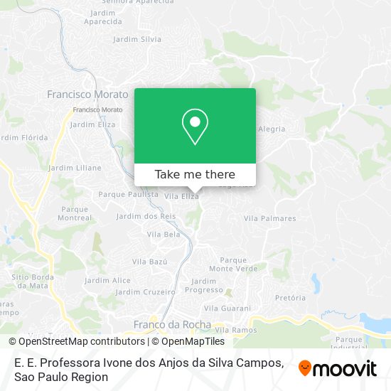 Mapa E. E. Professora Ivone dos Anjos da Silva Campos