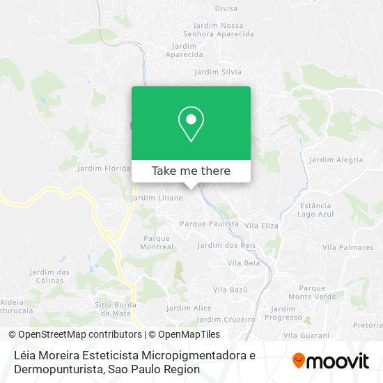 Mapa Léia Moreira Esteticista Micropigmentadora e Dermopunturista