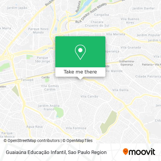 Mapa Guaiaúna Educação Infantil