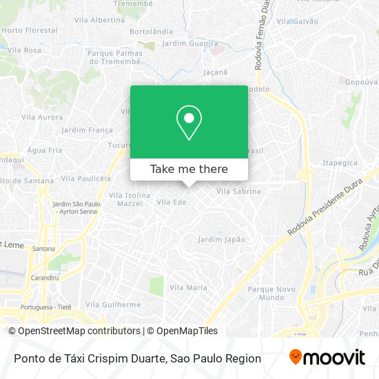 Mapa Ponto de Táxi Crispim Duarte