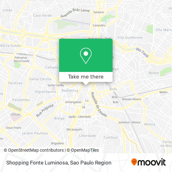 Mapa Shopping Fonte Luminosa