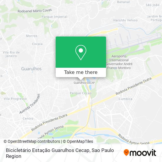 Bicicletário Estação Guarulhos Cecap map