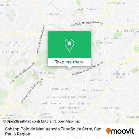 Sabesp Polo de Manutenção Taboão da Serra map