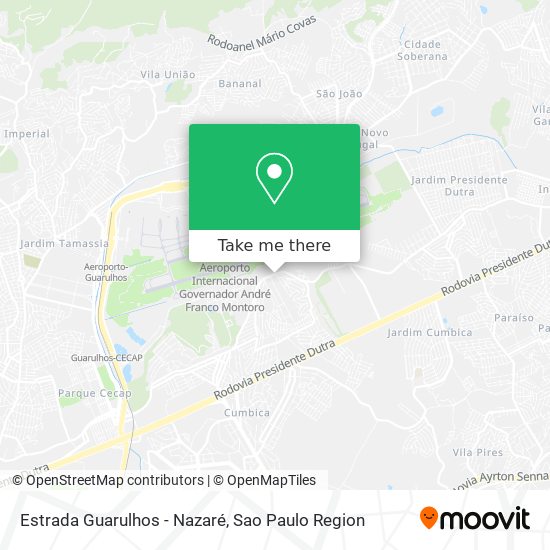 Estrada Guarulhos - Nazaré map