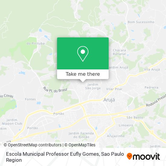 Mapa Escola Municipal Professor Eufly Gomes