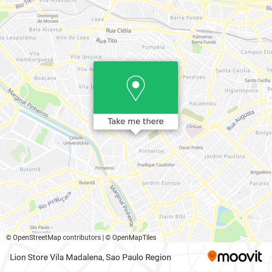 Lion Store Vila Madalena map