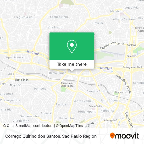 Córrego Quirino dos Santos map