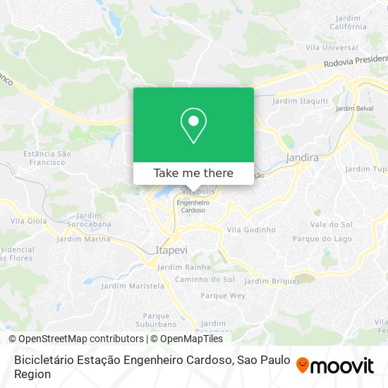 Bicicletário Estação Engenheiro Cardoso map