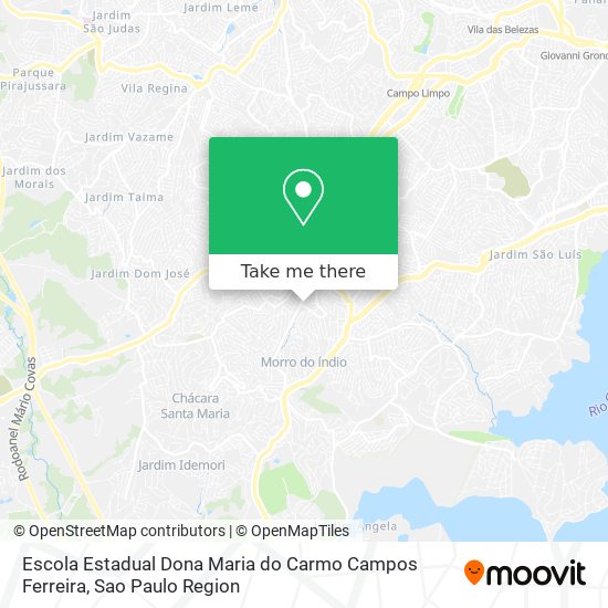 Mapa Escola Estadual Dona Maria do Carmo Campos Ferreira