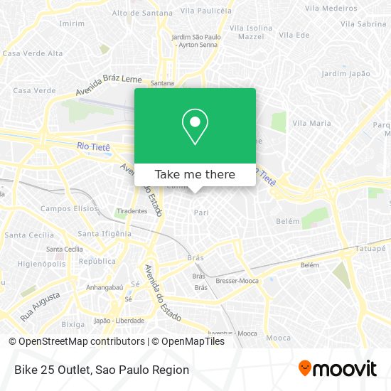 Bike 25 Outlet map