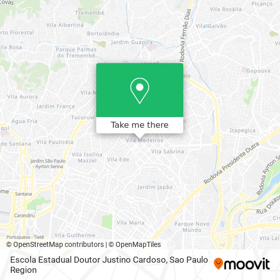 Escola Estadual Doutor Justino Cardoso map