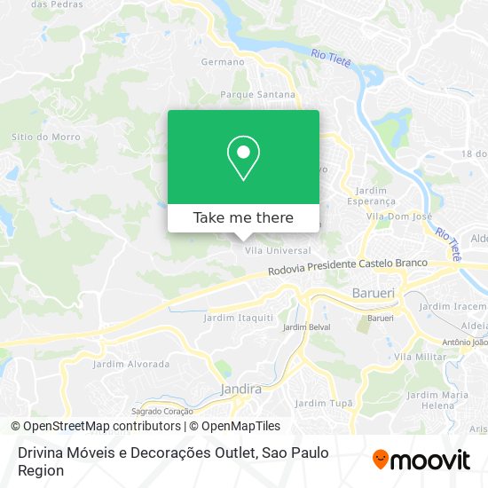 Drivina Móveis e Decorações Outlet map