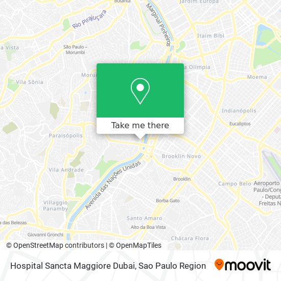 Hospital Sancta Maggiore Dubai map