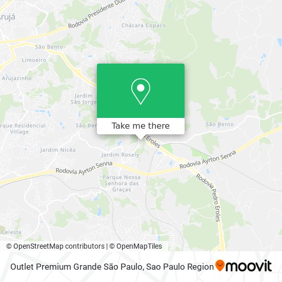 Outlet Premium Grande São Paulo map