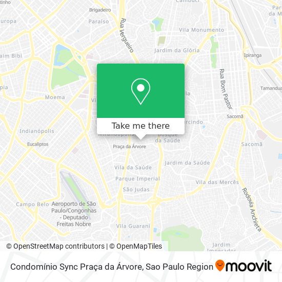 Mapa Condomínio Sync Praça da Árvore