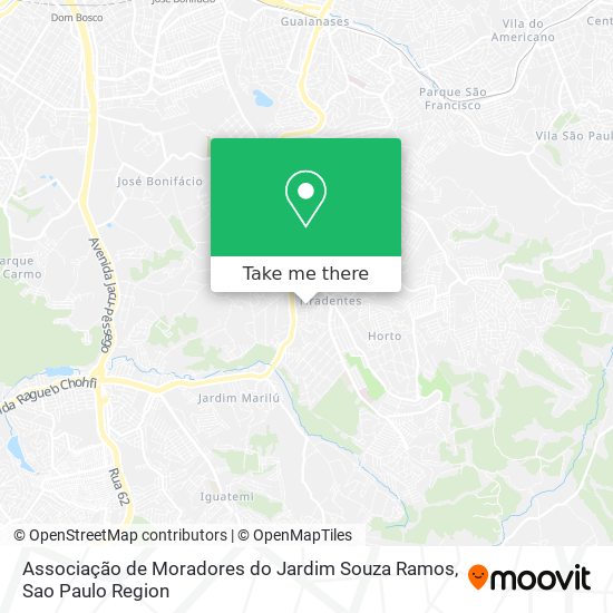 Mapa Associação de Moradores do Jardim Souza Ramos