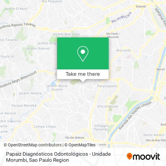 Papaiz Diagnósticos Odontológicos - Unidade Morumbi map