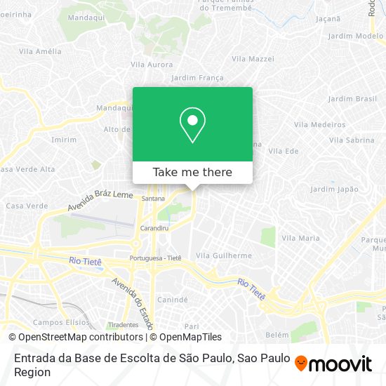 Mapa Entrada da Base de Escolta de São Paulo