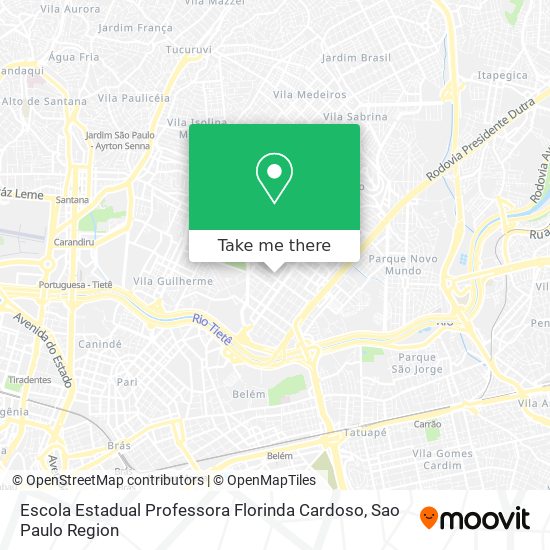 Mapa Escola Estadual Professora Florinda Cardoso