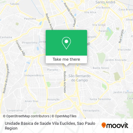 Unidade Básica de Saúde Vila Euclides map