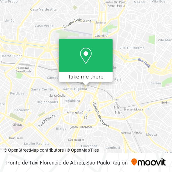 Mapa Ponto de Táxi Florencio de Abreu