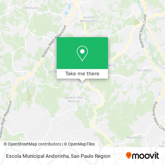 Mapa Escola Municipal Andorinha