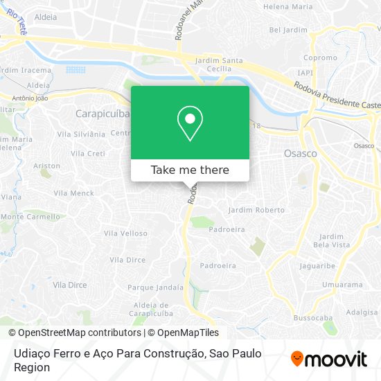 Udiaço Ferro e Aço Para Construção map
