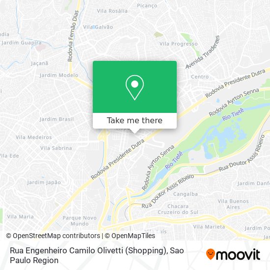 Mapa Rua Engenheiro Camilo Olivetti (Shopping)