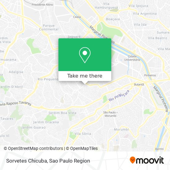 Sorvetes Chicuba map