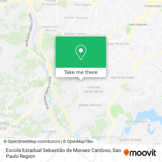 Mapa Escola Estadual Sebastião de Moraes Cardoso