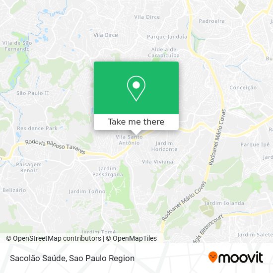 Sacolão Saúde map