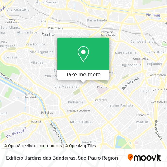 Mapa Edifício Jardins das Bandeiras